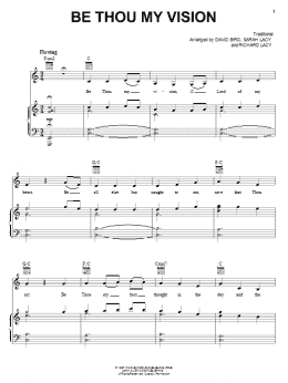page one of Be Thou My Vision (Piano, Vocal & Guitar Chords (Right-Hand Melody))