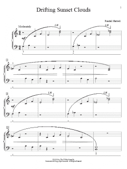 page one of Drifting Sunset Clouds (Educational Piano)
