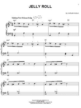 page one of Jelly Roll (Easy Piano)
