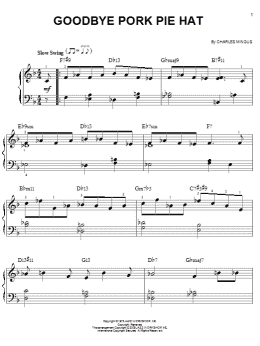 page one of Goodbye Pork Pie Hat (Easy Piano)