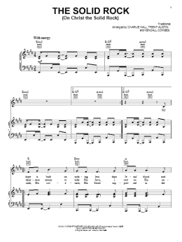 page one of The Solid Rock (On Christ The Solid Rock) (Piano, Vocal & Guitar Chords (Right-Hand Melody))