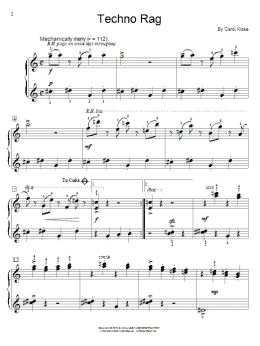 page one of Techno Rag (Educational Piano)