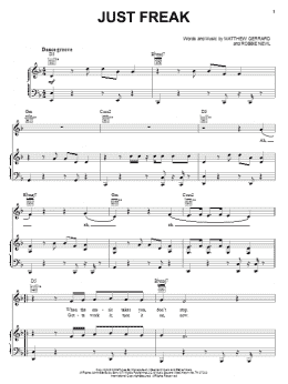 page one of Just Freak (Piano, Vocal & Guitar Chords (Right-Hand Melody))
