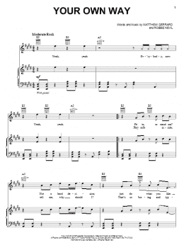 page one of Your Own Way (Piano, Vocal & Guitar Chords (Right-Hand Melody))