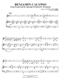 page one of Benjamin Calypso (Piano & Vocal)