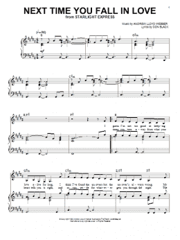 page one of Next Time You Fall In Love (Piano & Vocal)