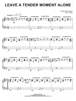 page one of Leave A Tender Moment Alone (Piano Solo)