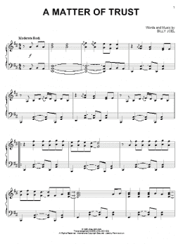 page one of A Matter Of Trust (Piano Solo)