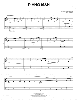 page one of Piano Man (Piano Solo)
