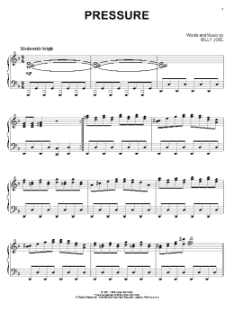 page one of Pressure (Piano Solo)
