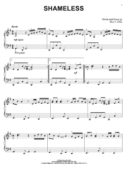 page one of Shameless (Piano Solo)