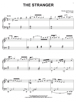 page one of The Stranger (Piano Solo)