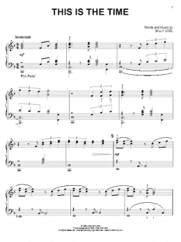 page one of This Is The Time (Piano Solo)