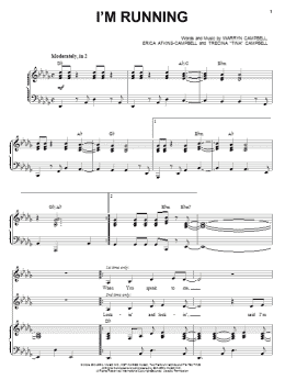 page one of I'm Running (Piano, Vocal & Guitar Chords (Right-Hand Melody))