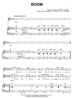 page one of Boom (Piano, Vocal & Guitar Chords (Right-Hand Melody))