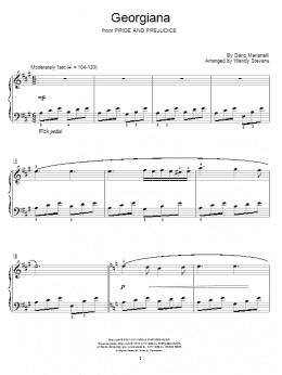 page one of Georgiana (from Pride And Prejudice) (arr. Wendy Stevens) (Educational Piano)