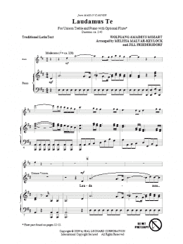 page one of Laudamus Te (Unison Choir)