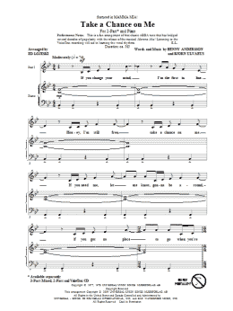 page one of Take A Chance On Me (arr. Ed Lojeski) (2-Part Choir)