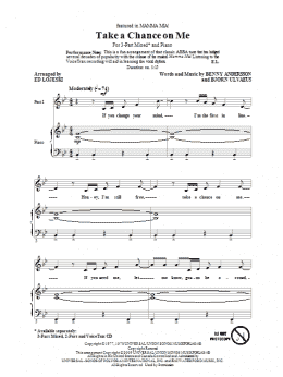 page one of Take A Chance On Me (3-Part Mixed Choir)