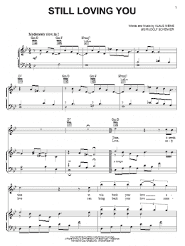 page one of Still Loving You (Piano, Vocal & Guitar Chords (Right-Hand Melody))