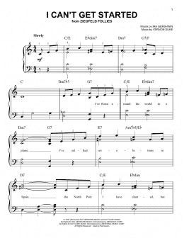page one of I Can't Get Started With You (Easy Piano)