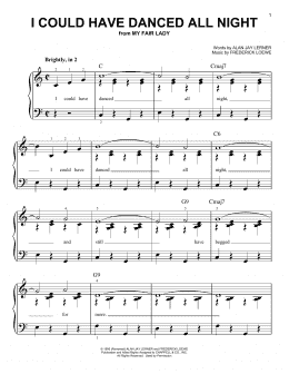page one of I Could Have Danced All Night (Easy Piano)
