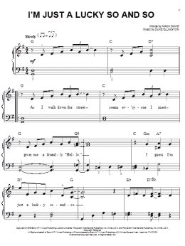 page one of I'm Just A Lucky So And So (Easy Piano)