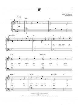 page one of If (Easy Piano)