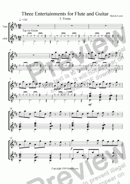 page one of 3 Entertainments for Flute and Guitar - Fiesta