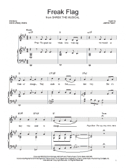 page one of Freak Flag (Piano, Vocal & Guitar Chords (Right-Hand Melody))