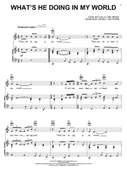 page one of What's He Doing In My World (Piano, Vocal & Guitar Chords (Right-Hand Melody))
