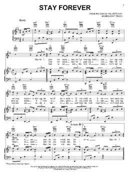 page one of Stay Forever (Piano, Vocal & Guitar Chords (Right-Hand Melody))