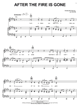 page one of After The Fire Is Gone (Piano, Vocal & Guitar Chords (Right-Hand Melody))