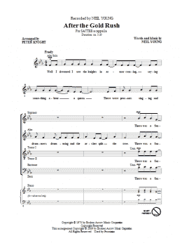 page one of After The Gold Rush (SATB Choir)