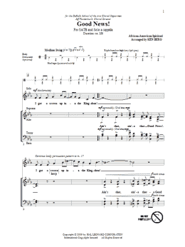 page one of Good News! (SATB Choir)