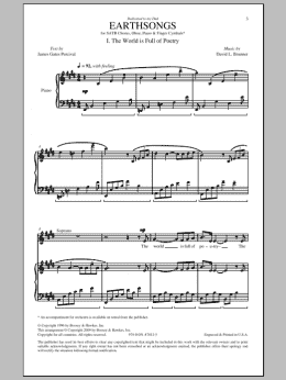 page one of Earthsongs (SATB Choir)