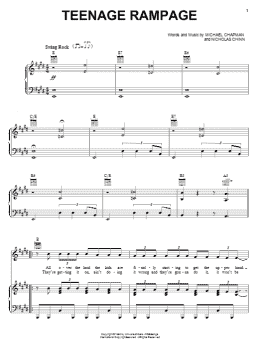 page one of Teenage Rampage (Piano, Vocal & Guitar Chords (Right-Hand Melody))