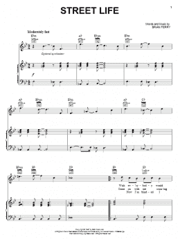 page one of Street Life (Piano, Vocal & Guitar Chords (Right-Hand Melody))