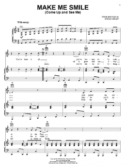 page one of Make Me Smile (Come Up And See Me) (Piano, Vocal & Guitar Chords (Right-Hand Melody))