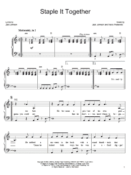 page one of Staple It Together (Easy Piano)