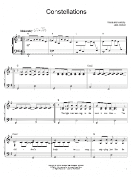 page one of Constellations (Easy Piano)