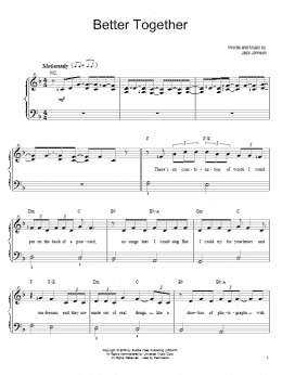 page one of Better Together (Easy Piano)