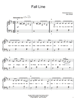page one of Fall Line (Easy Piano)