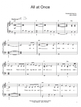 page one of All At Once (Easy Piano)