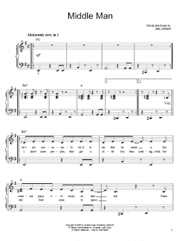 page one of Middle Man (Easy Piano)