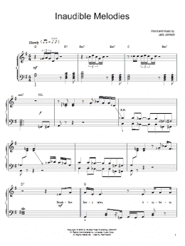 page one of Inaudible Melodies (Easy Piano)