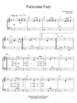 page one of Fortunate Fool (Easy Piano)