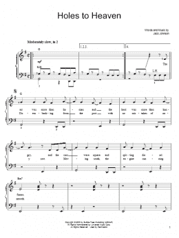 page one of Holes To Heaven (Easy Piano)