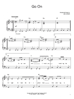 page one of Go On (Easy Piano)