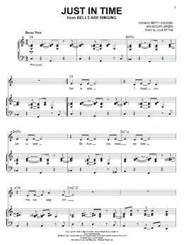 page one of Just In Time (Piano & Vocal)